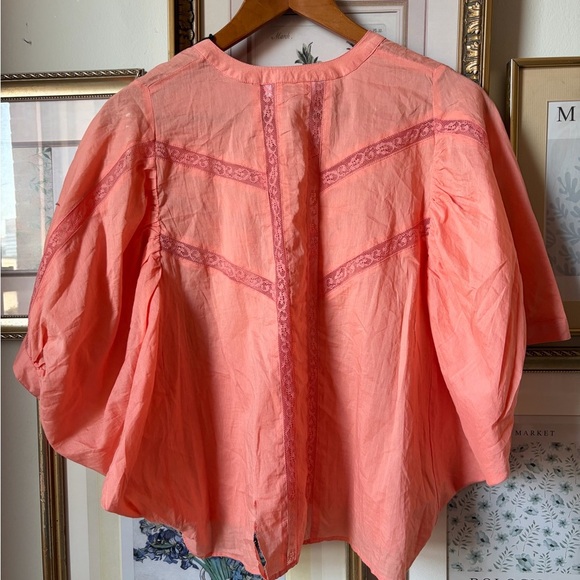 Sita Murt Butterfly Sleeve Lady Blouse Coral *FLAW* - Picture 7 of 13